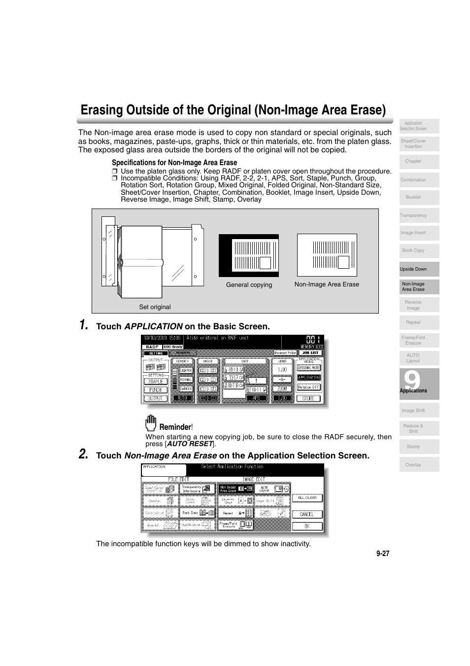 Touch application on the basic screen | Konica Minolta 7222 User Manual | Page 197 / 328