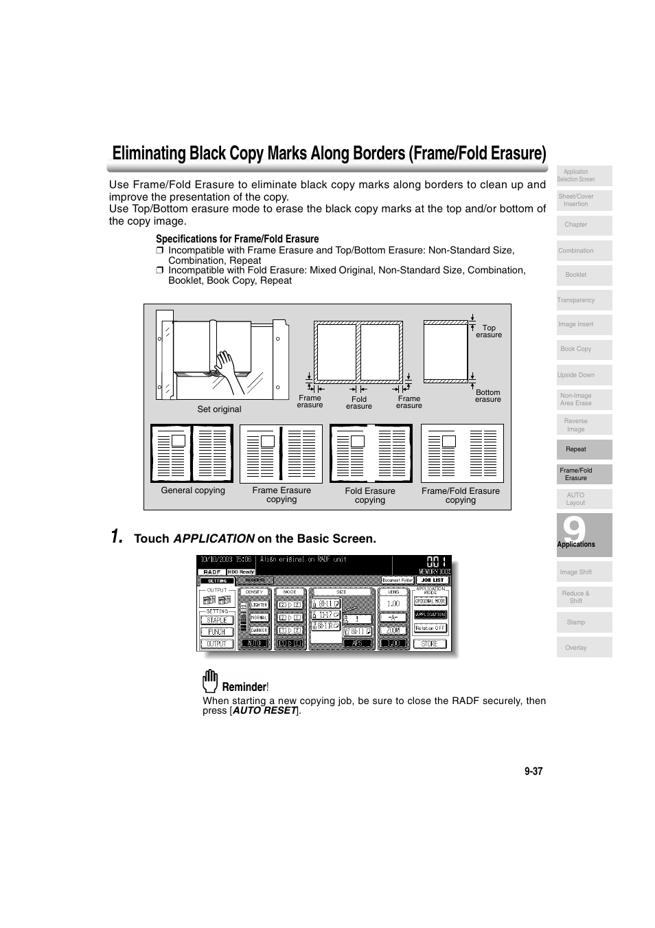 Touch application on the basic screen | Konica Minolta 7222 User Manual | Page 207 / 328