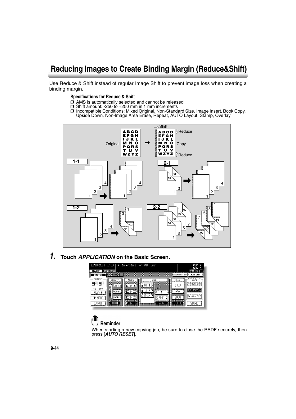 Touch application on the basic screen | Konica Minolta 7222 User Manual | Page 214 / 328