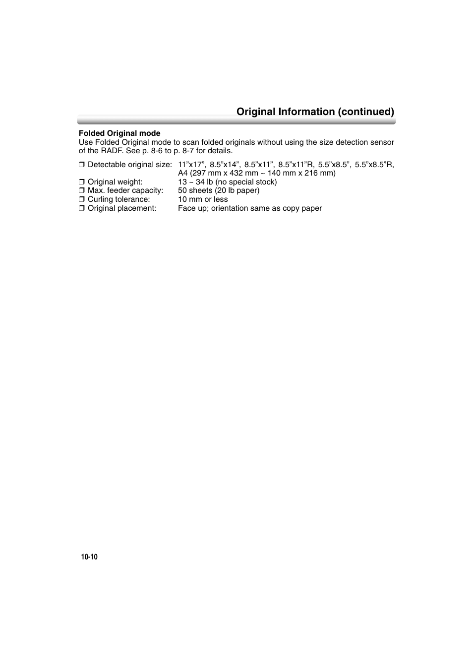 Original information (continued) | Konica Minolta 7222 User Manual | Page 232 / 328