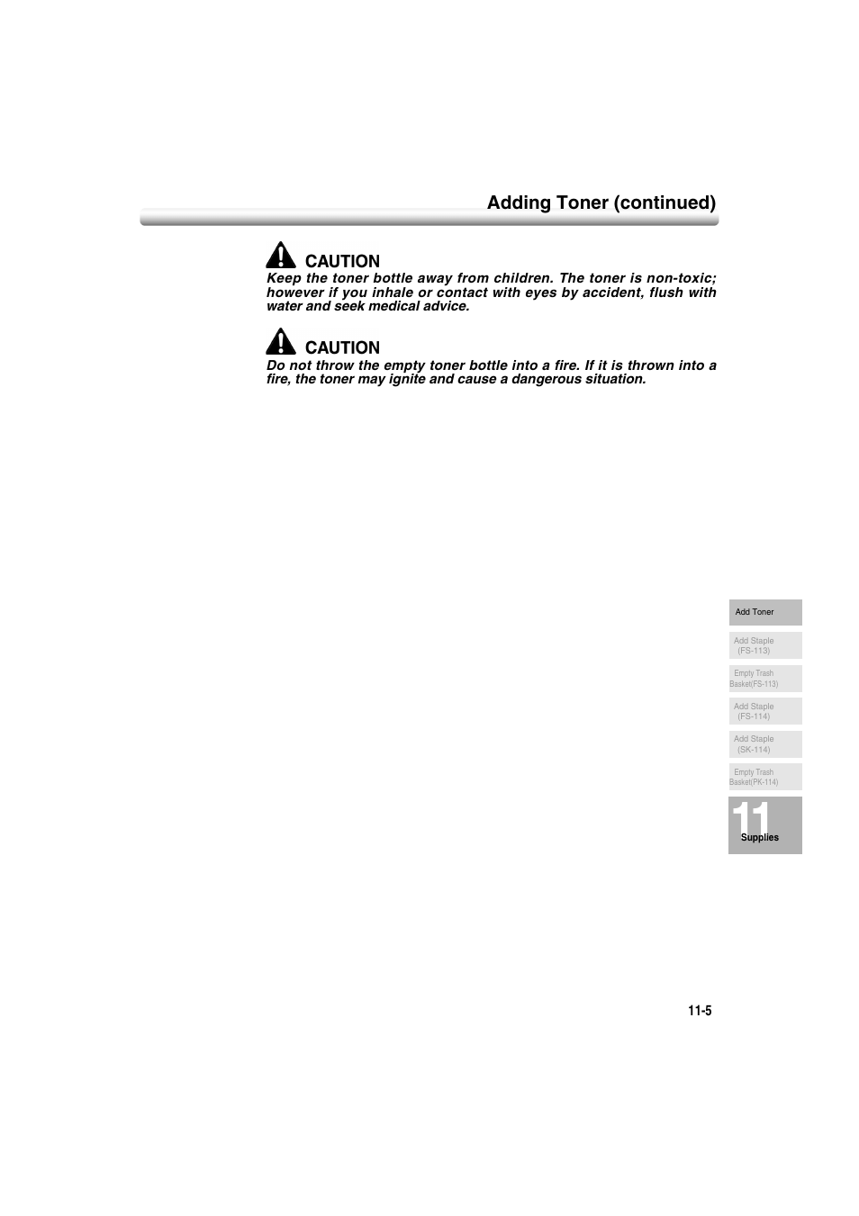 Adding toner (continued) | Konica Minolta 7222 User Manual | Page 237 / 328