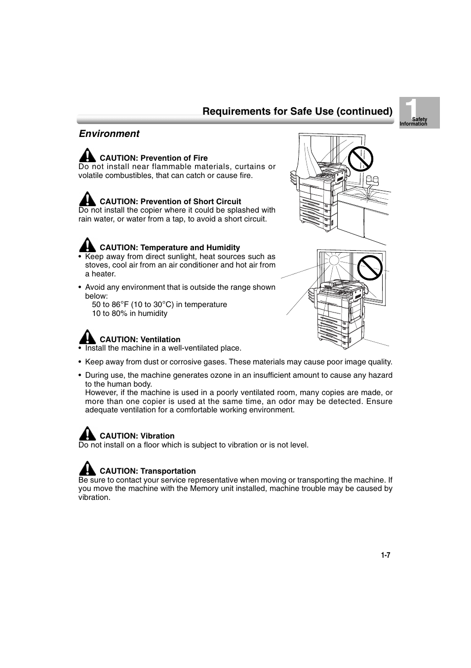 Environment, Environment -7 | Konica Minolta 7222 User Manual | Page 25 / 328