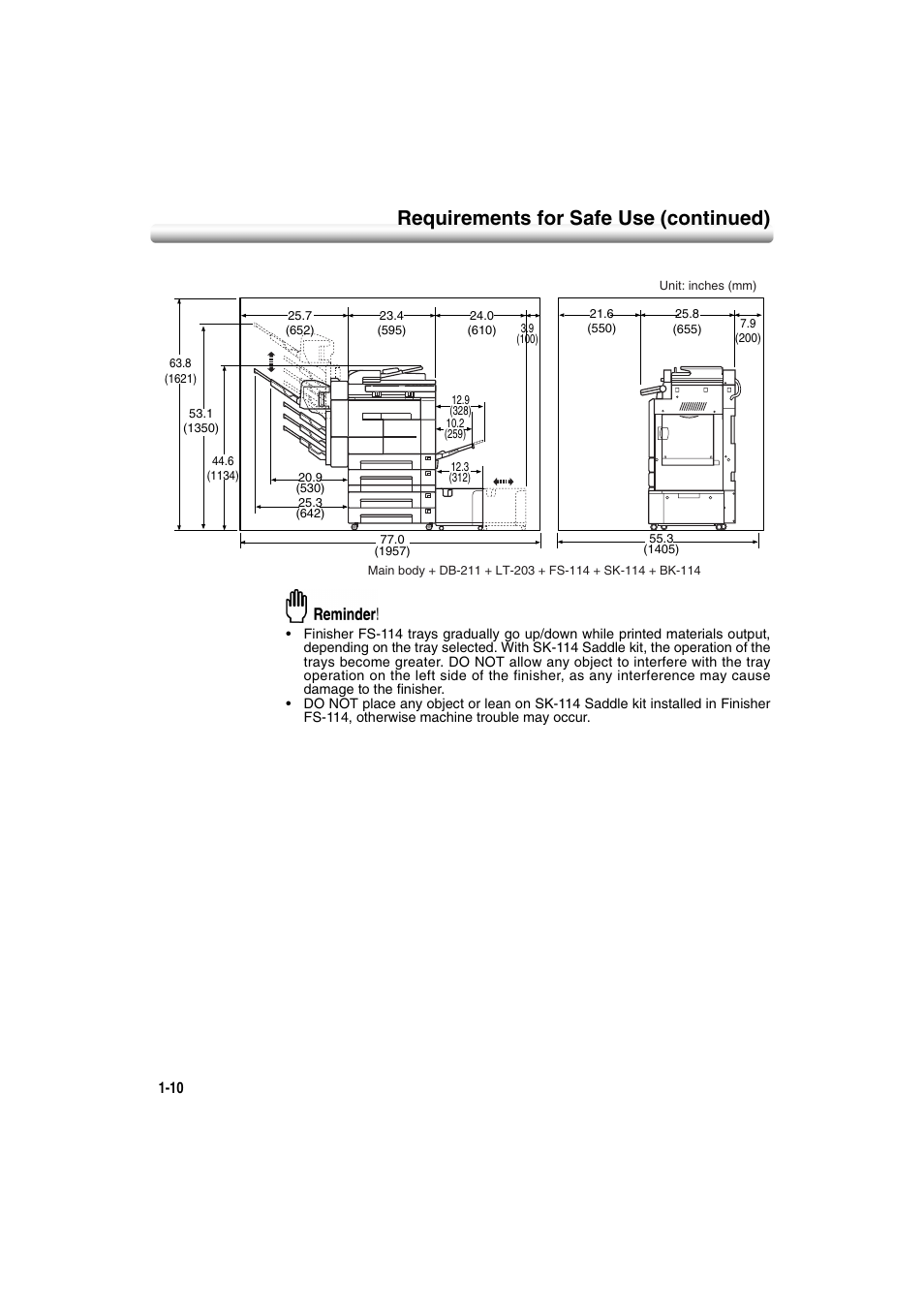 Requirements for safe use (continued) | Konica Minolta 7222 User Manual | Page 28 / 328