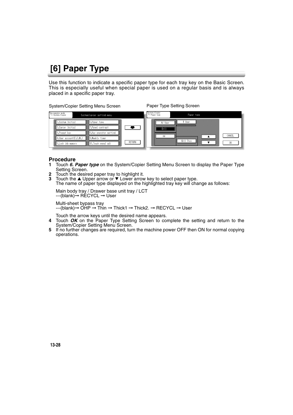 6] paper type, 6] paper type -28 | Konica Minolta 7222 User Manual | Page 292 / 328