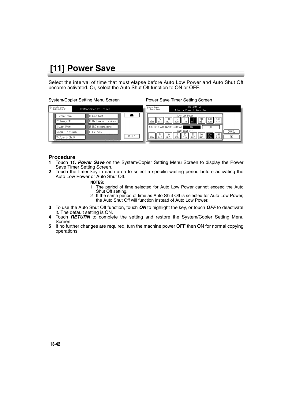 11] power save, 11] power save -42 | Konica Minolta 7222 User Manual | Page 306 / 328