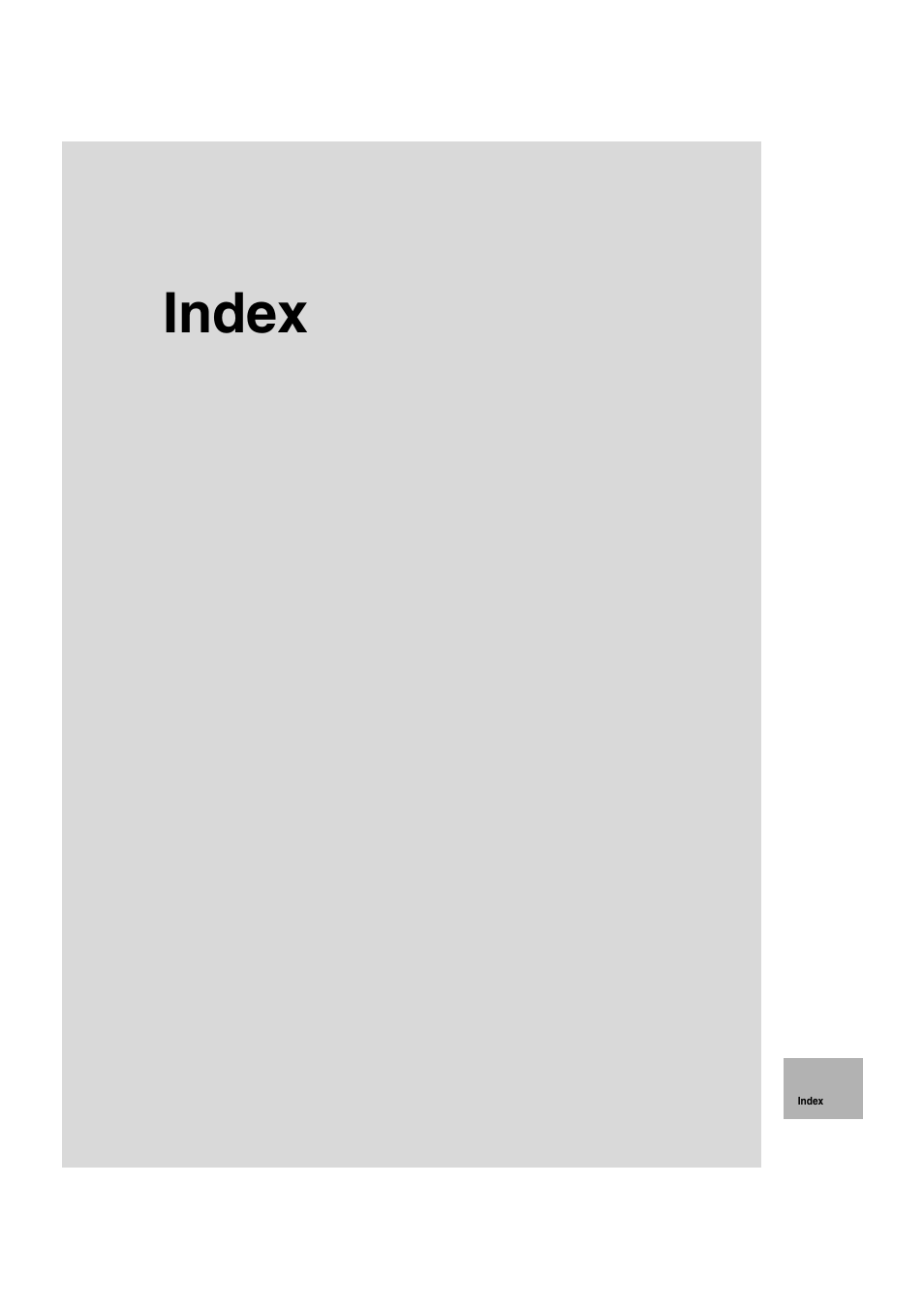 Index cover, Index | Konica Minolta 7222 User Manual | Page 321 / 328