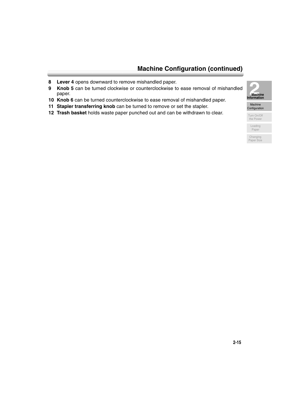 Machine configuration (continued) | Konica Minolta 7222 User Manual | Page 47 / 328