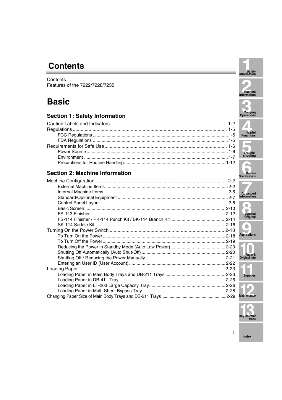 Konica Minolta 7222 User Manual | Page 5 / 328