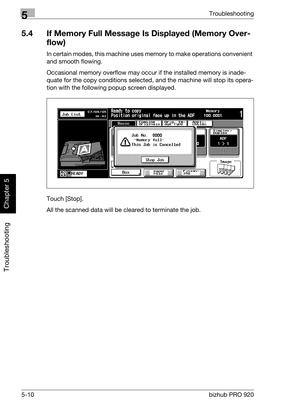 Konica Minolta BIZHUB PRO bizhubPRO920 User Manual | Page 122 / 410