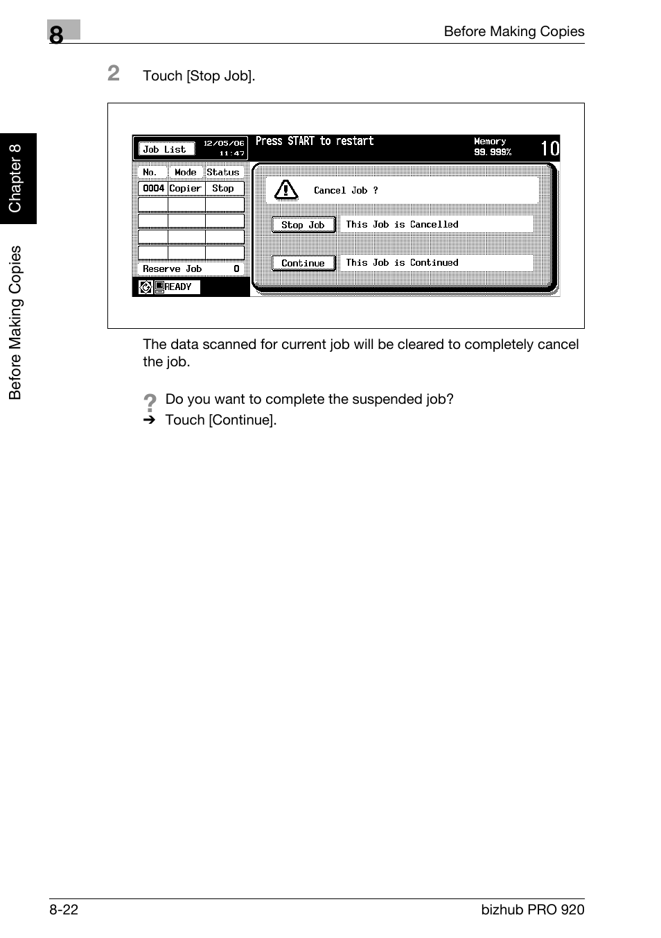 Konica Minolta BIZHUB PRO bizhubPRO920 User Manual | Page 168 / 410