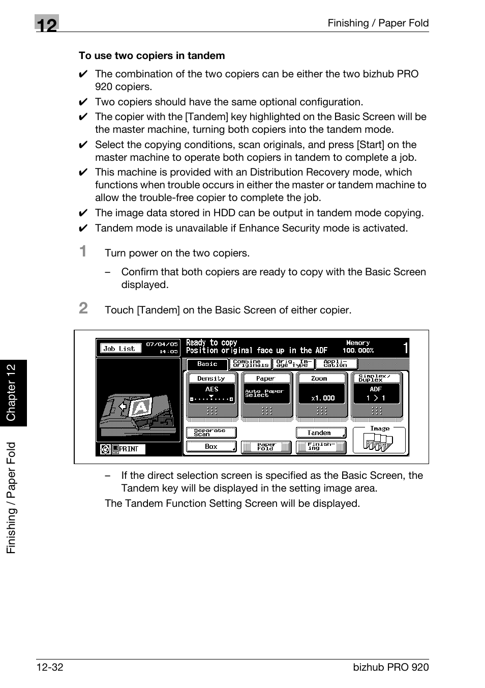 To use two copiers in tandem -32 | Konica Minolta BIZHUB PRO bizhubPRO920 User Manual | Page 358 / 410