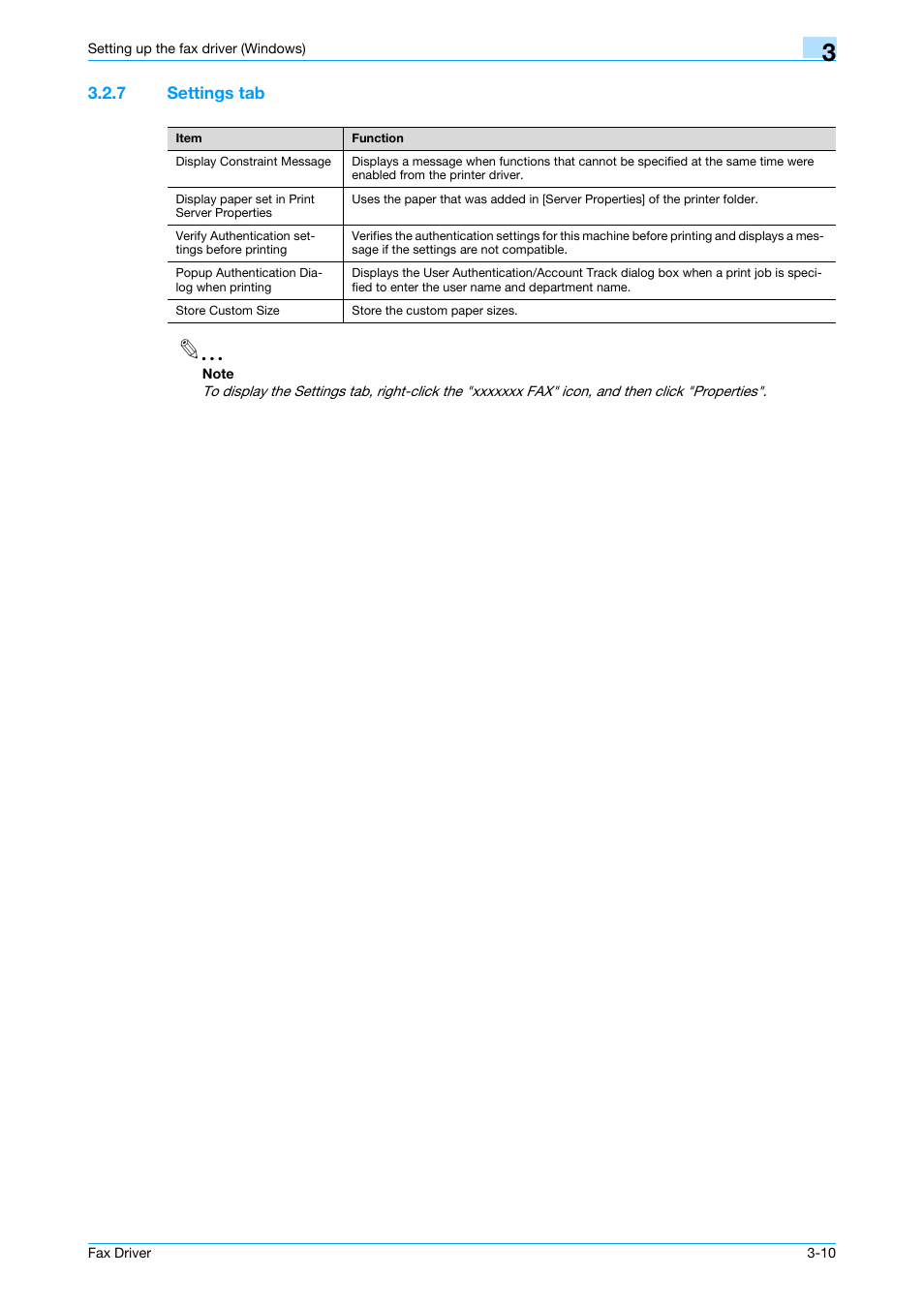 7 settings tab, Settings tab -10 | Konica Minolta BIZHUB C253 User Manual | Page 39 / 66