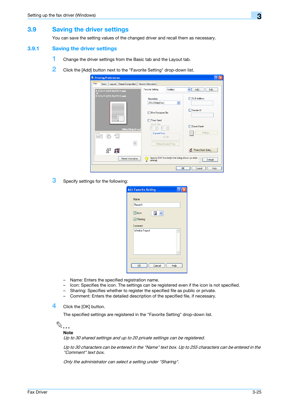 9 saving the driver settings, 1 saving the driver settings, Saving the driver settings -25 | Konica Minolta BIZHUB C253 User Manual | Page 54 / 66