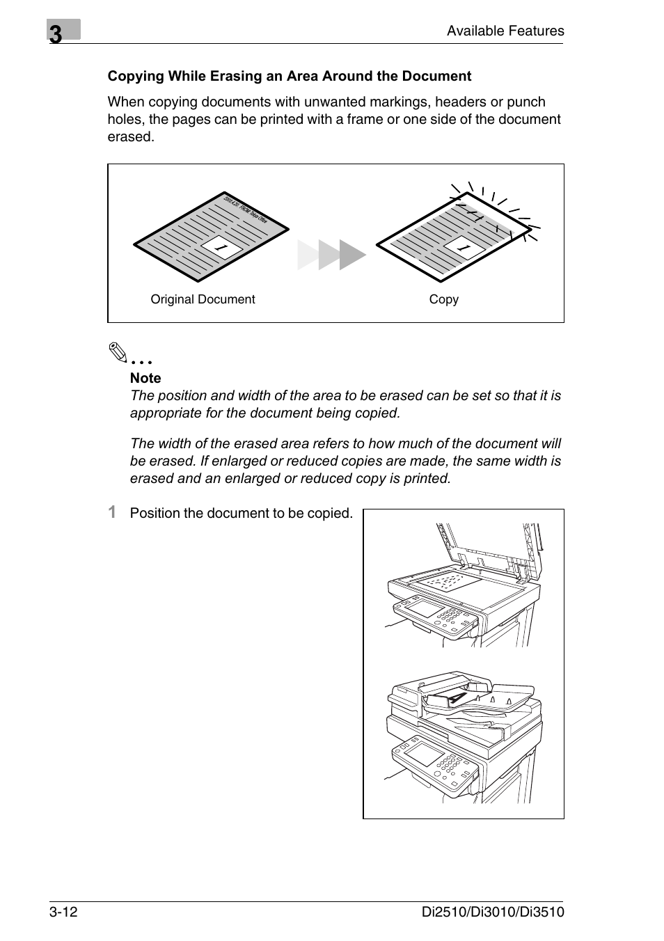 Copying while erasing an area around the document | Konica Minolta DI3510 User Manual | Page 56 / 334