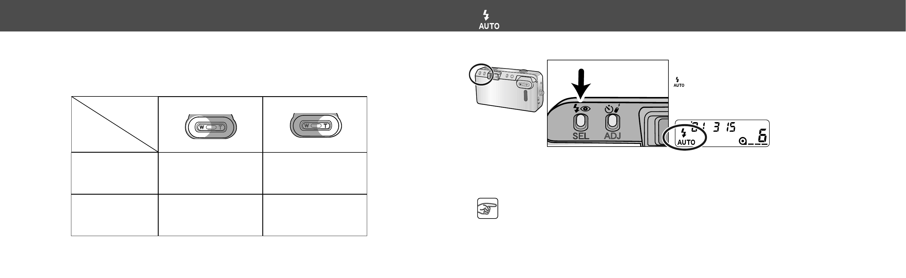 Autoflash, Flash range | Konica Minolta Konica LEXIO115 User Manual | Page 20 / 33