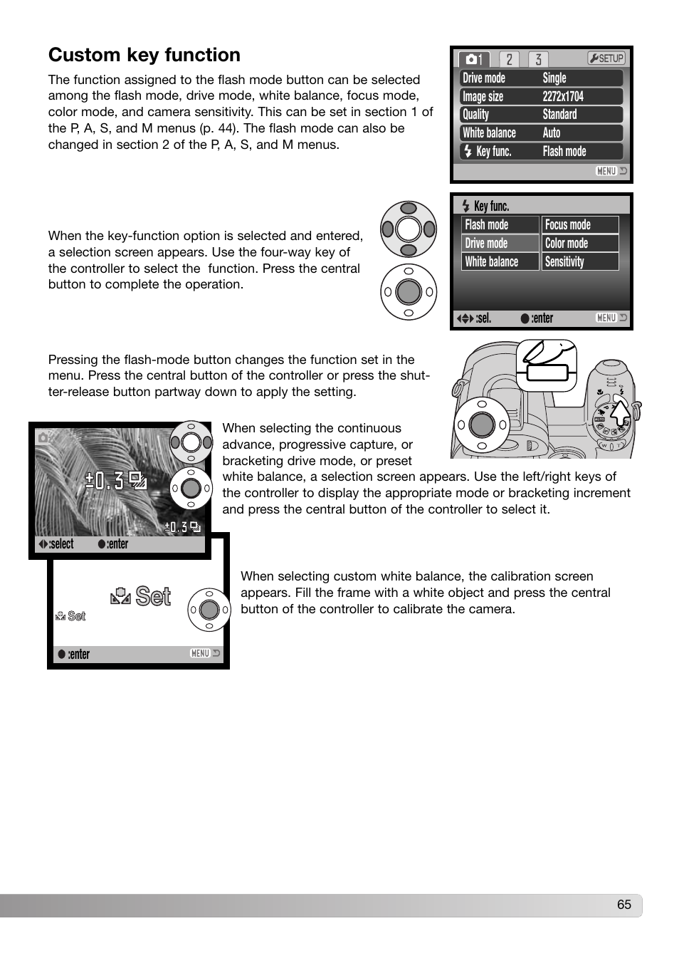 Custom key function | Konica Minolta Z3 User Manual | Page 65 / 124