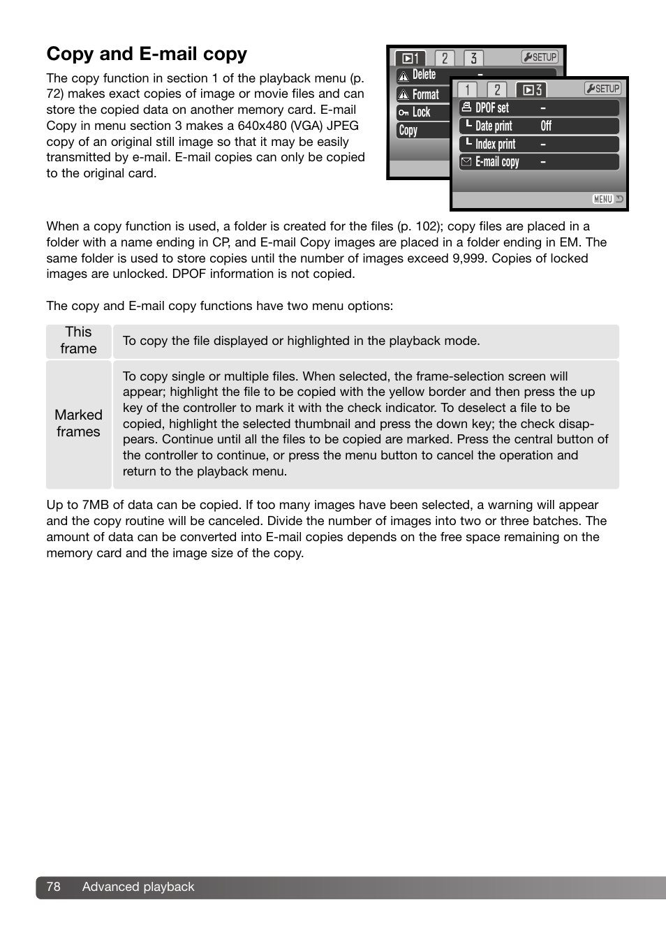 Copy and e-mail copy | Konica Minolta Z3 User Manual | Page 78 / 124