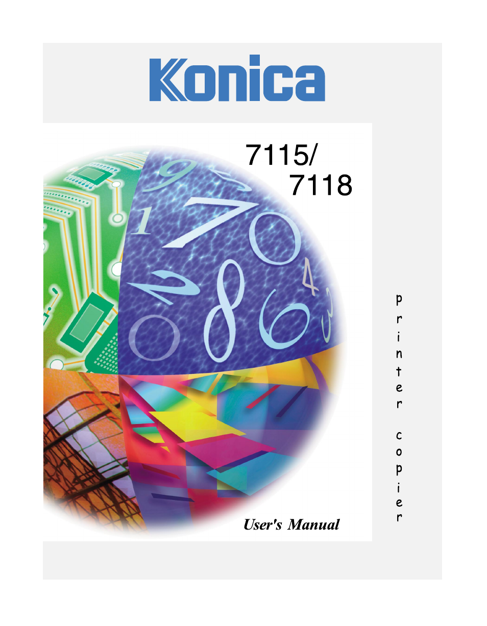 Konica Minolta Printer Copier User Manual | 168 pages