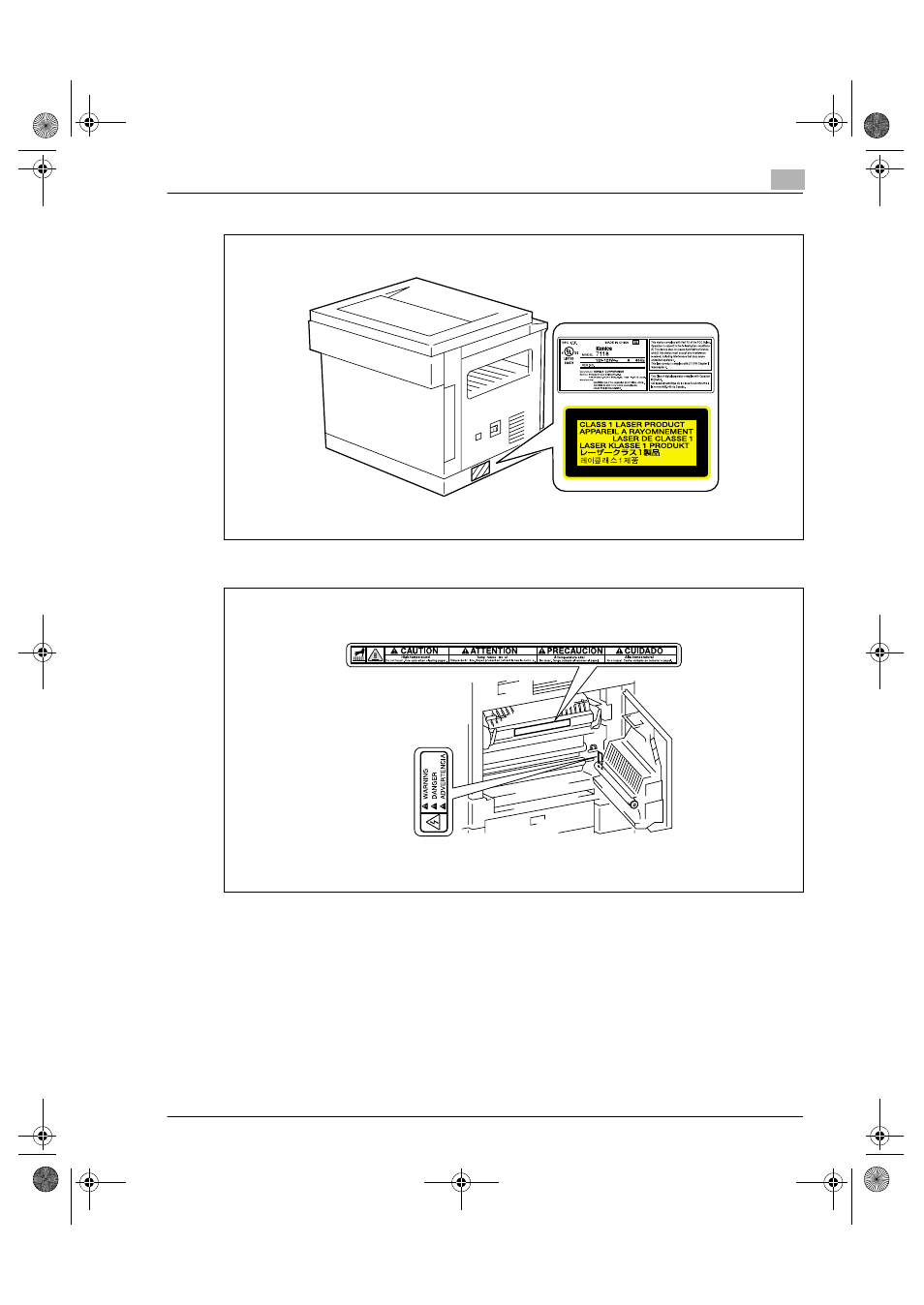 Warning label, Warning label -9 | Konica Minolta Printer Copier User Manual | Page 17 / 168