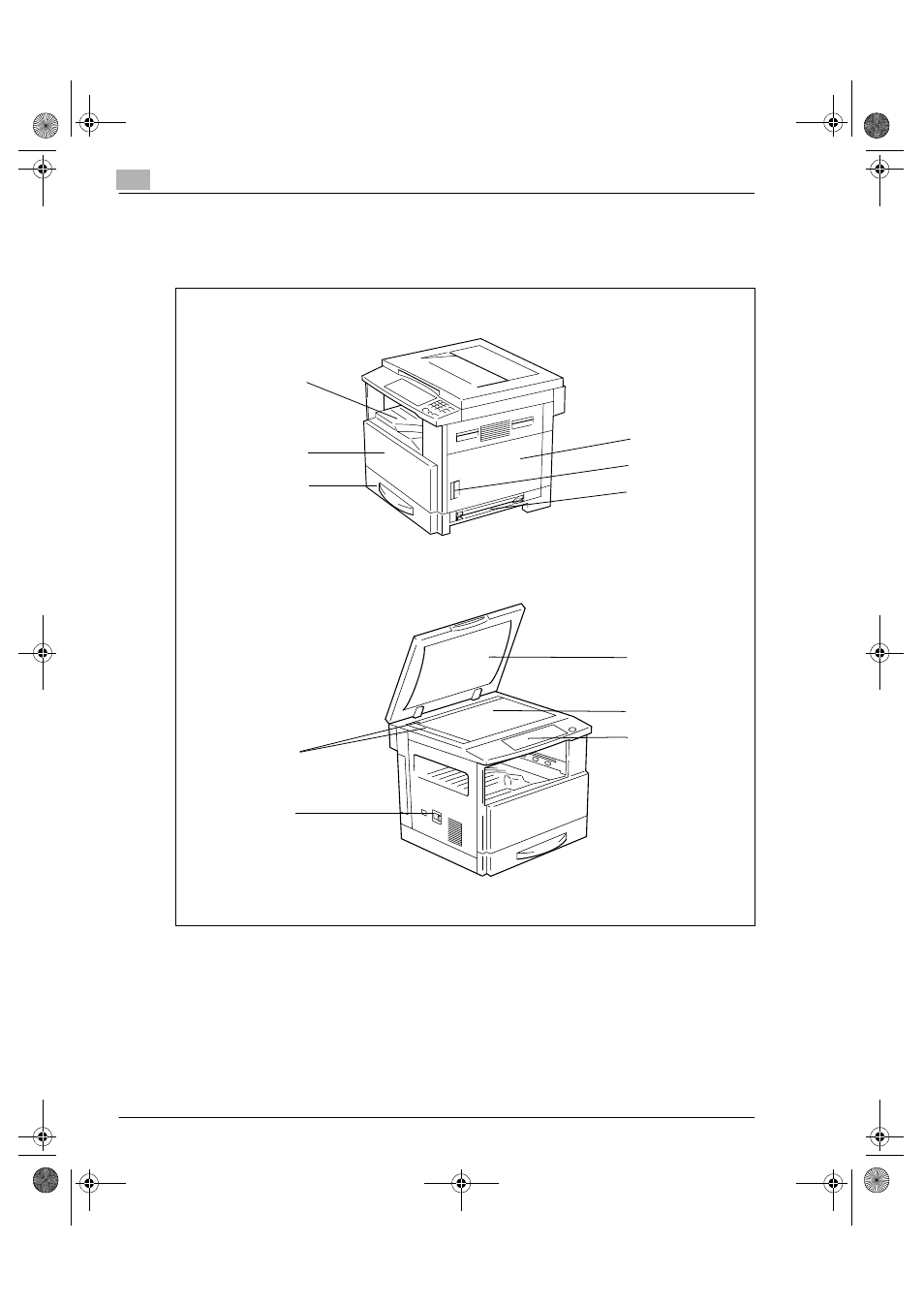 3 parts names and their functions, Copier, Parts names and their functions -6 copier -6 | Konica Minolta Printer Copier User Manual | Page 34 / 168
