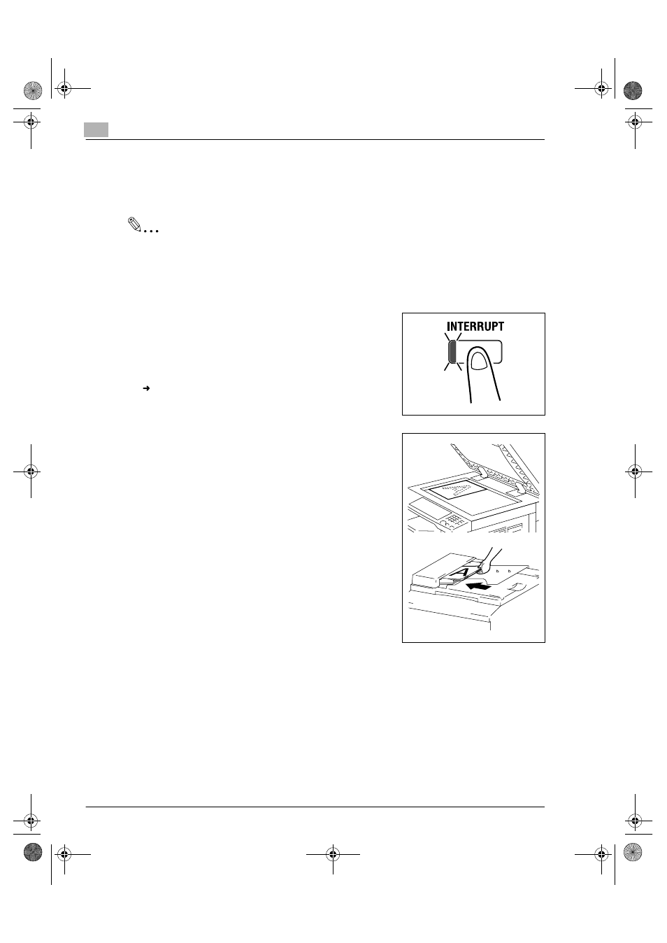 6 interrupting a copy job, Interrupting a copy job -18 | Konica Minolta Printer Copier User Manual | Page 80 / 168