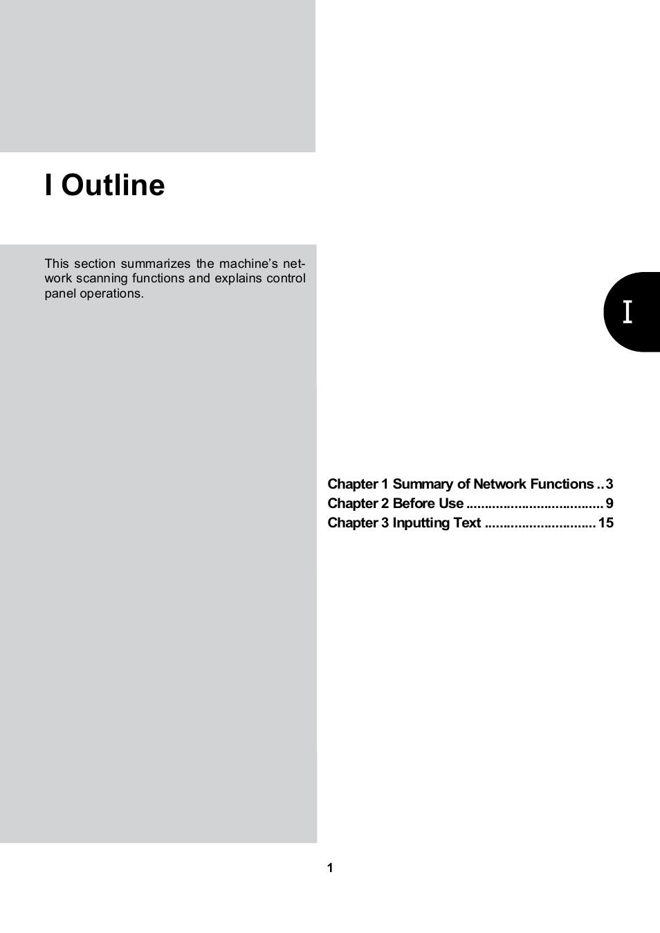 I outline | Konica Minolta 7235 User Manual | Page 10 / 230