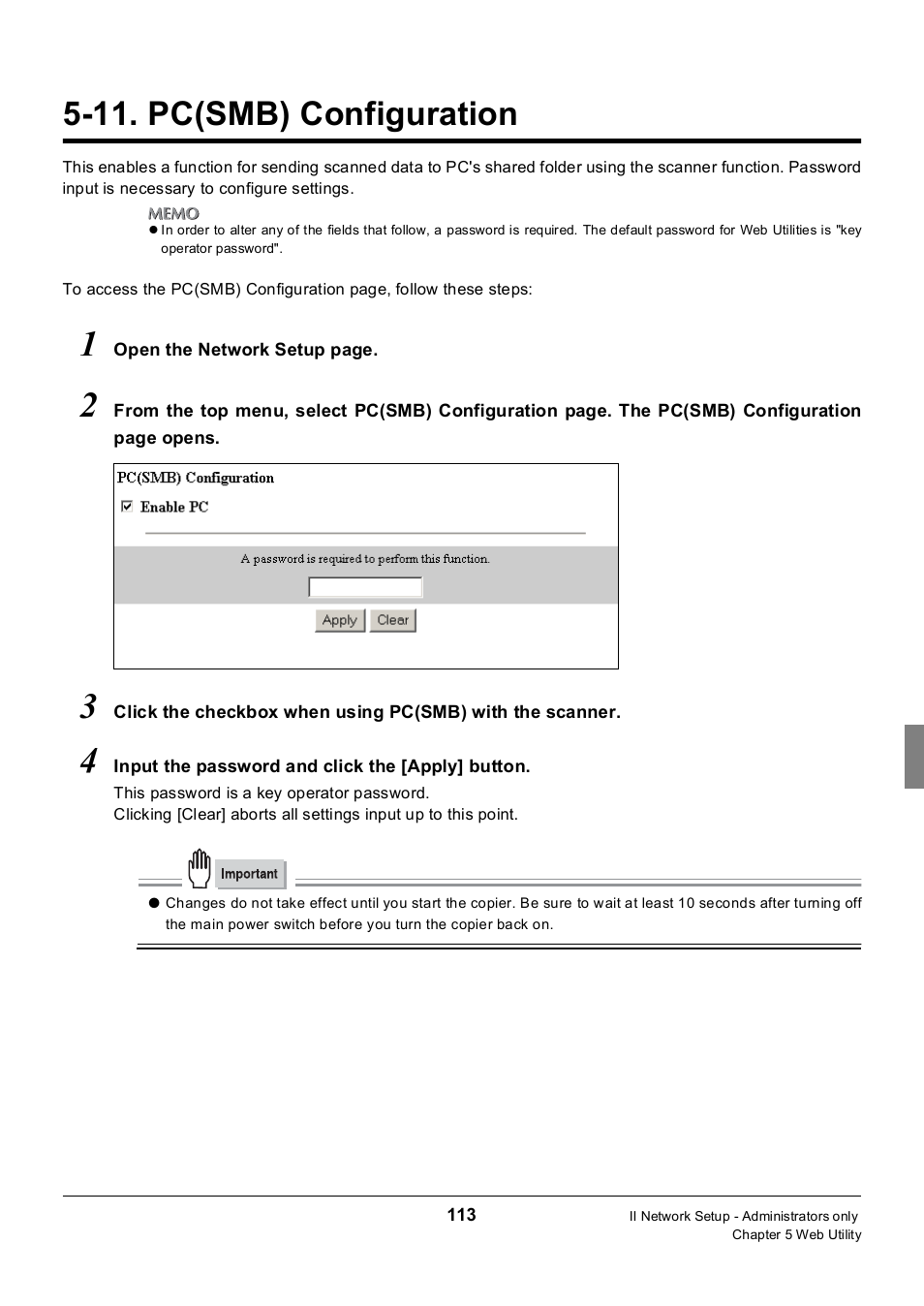 11. pc(smb) configuration | Konica Minolta 7235 User Manual | Page 122 / 230
