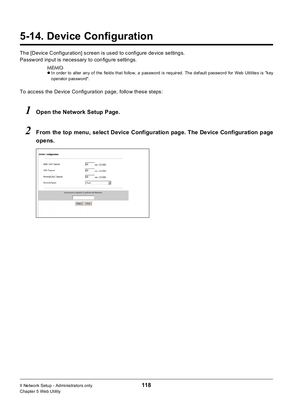 14. device configuration | Konica Minolta 7235 User Manual | Page 127 / 230