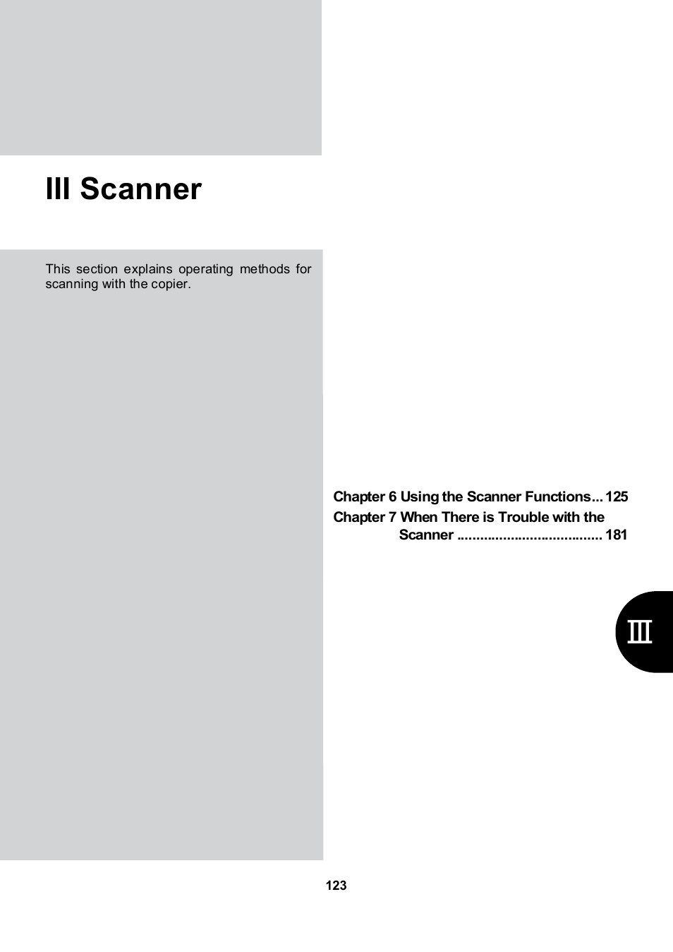Iii scanner | Konica Minolta 7235 User Manual | Page 132 / 230