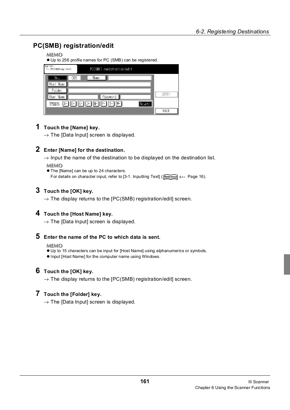 Pc(smb) registration/edit | Konica Minolta 7235 User Manual | Page 170 / 230