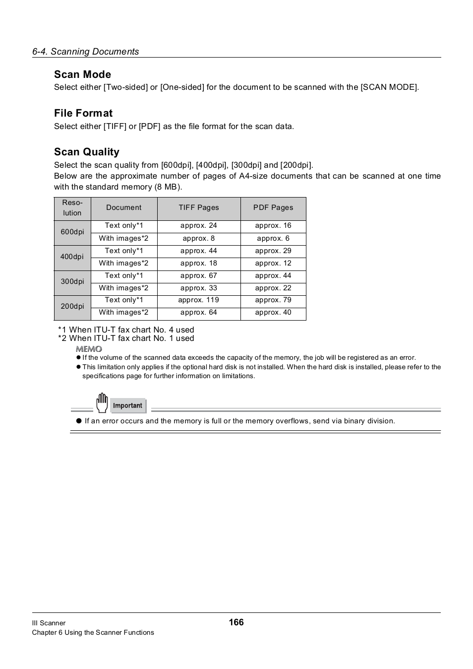 Scan mode, File format, Scan quality | Konica Minolta 7235 User Manual | Page 175 / 230