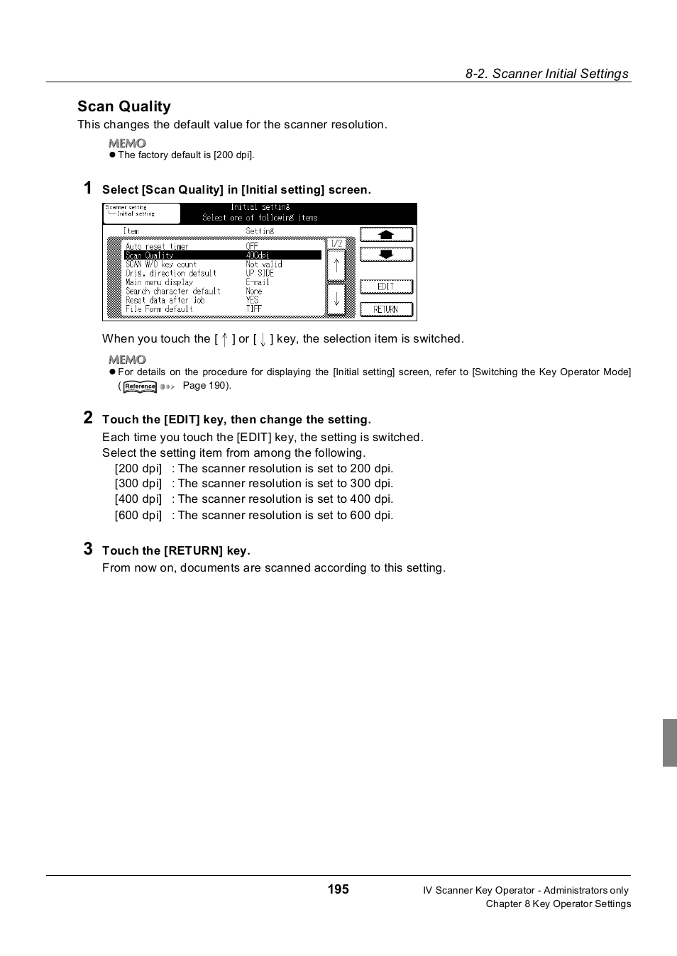 Scan quality | Konica Minolta 7235 User Manual | Page 204 / 230