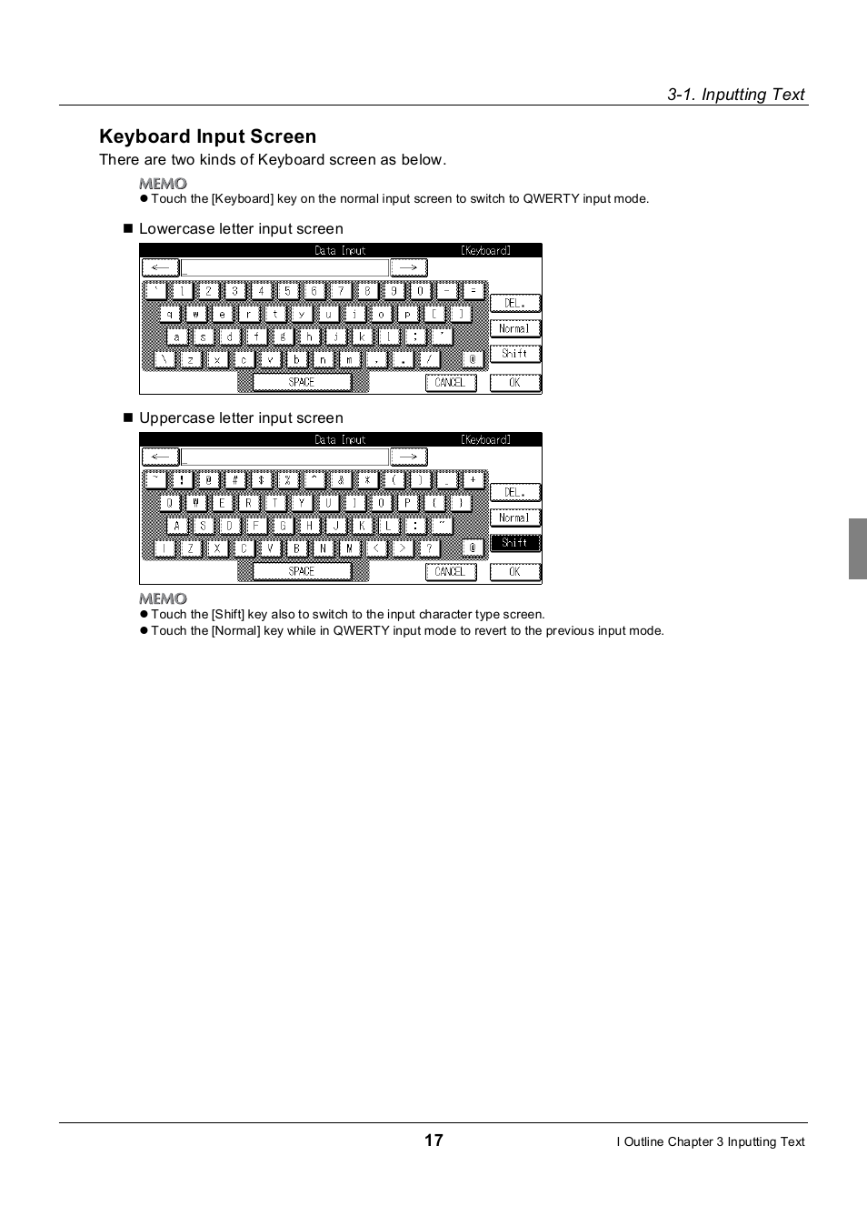 Keyboard input screen | Konica Minolta 7235 User Manual | Page 26 / 230