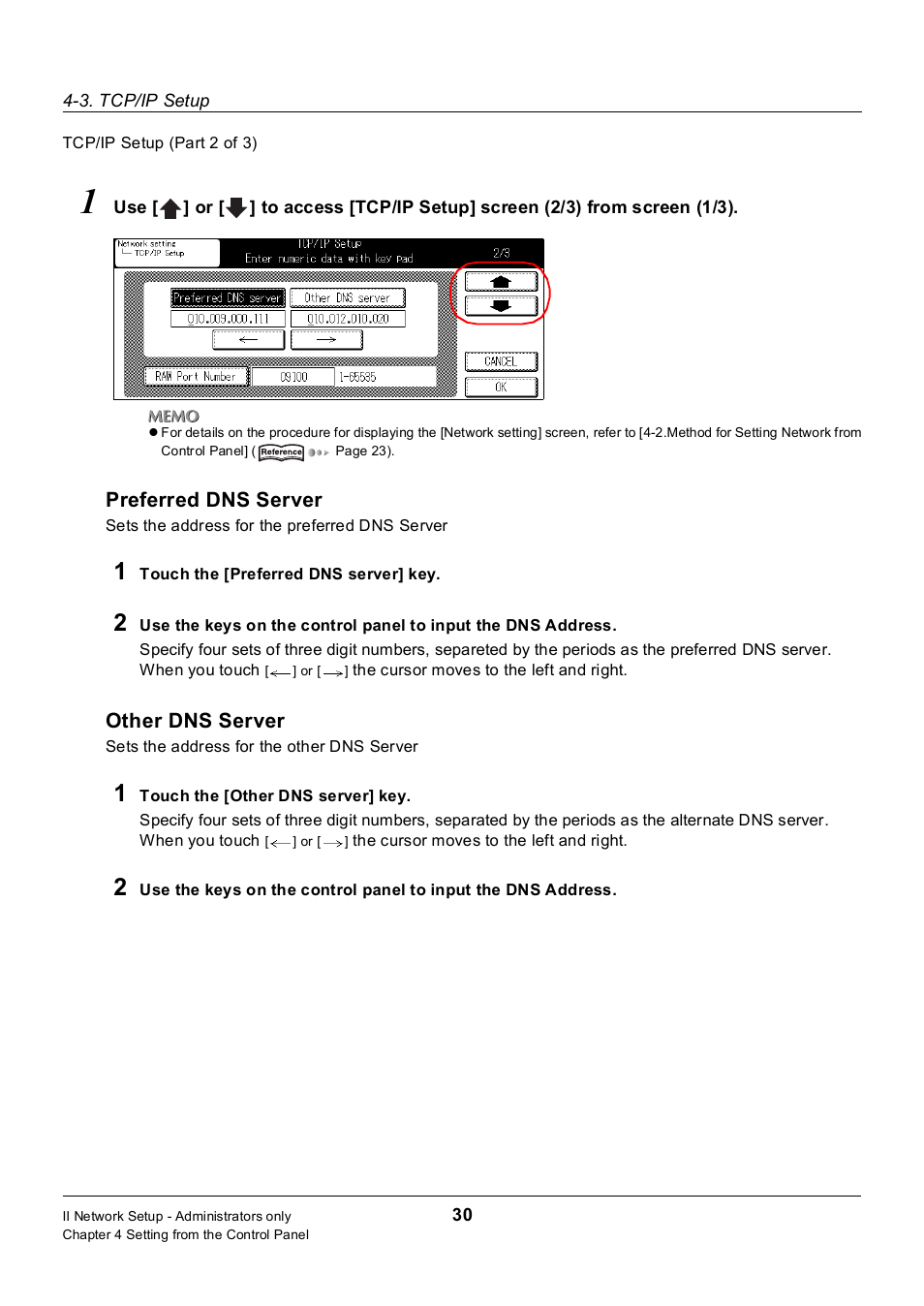 Preferred dns server, Other dns server | Konica Minolta 7235 User Manual | Page 39 / 230