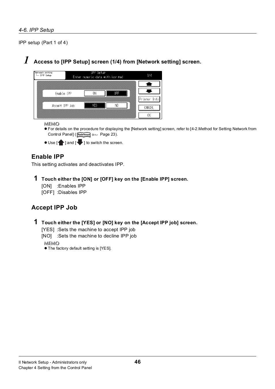 Enable ipp, Accept ipp job | Konica Minolta 7235 User Manual | Page 55 / 230