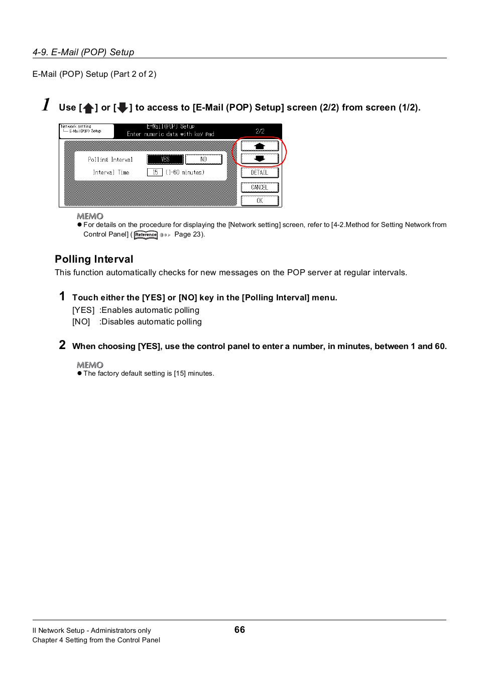 Polling interval | Konica Minolta 7235 User Manual | Page 75 / 230