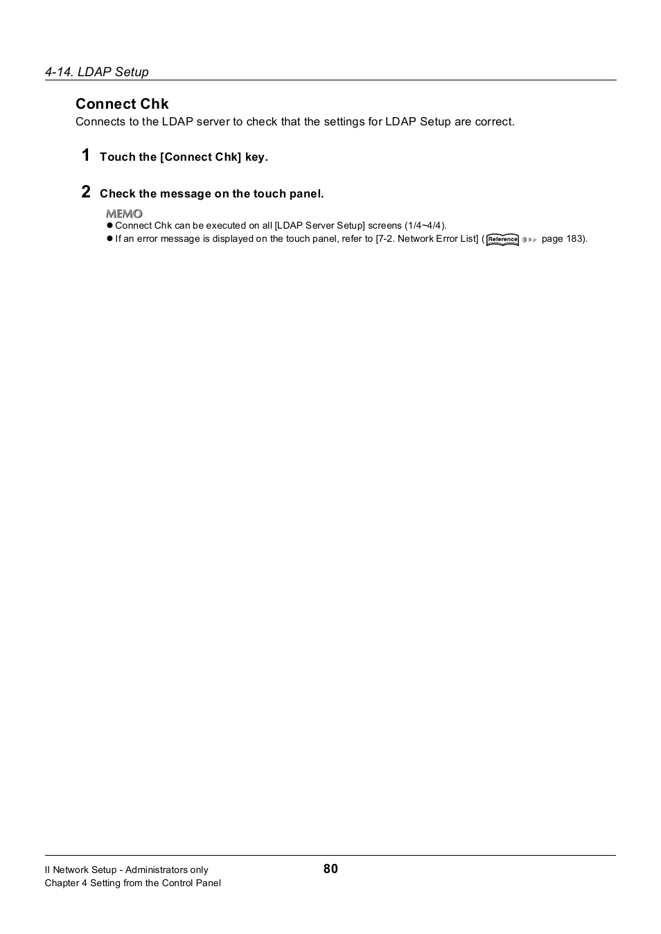Connect chk | Konica Minolta 7235 User Manual | Page 89 / 230