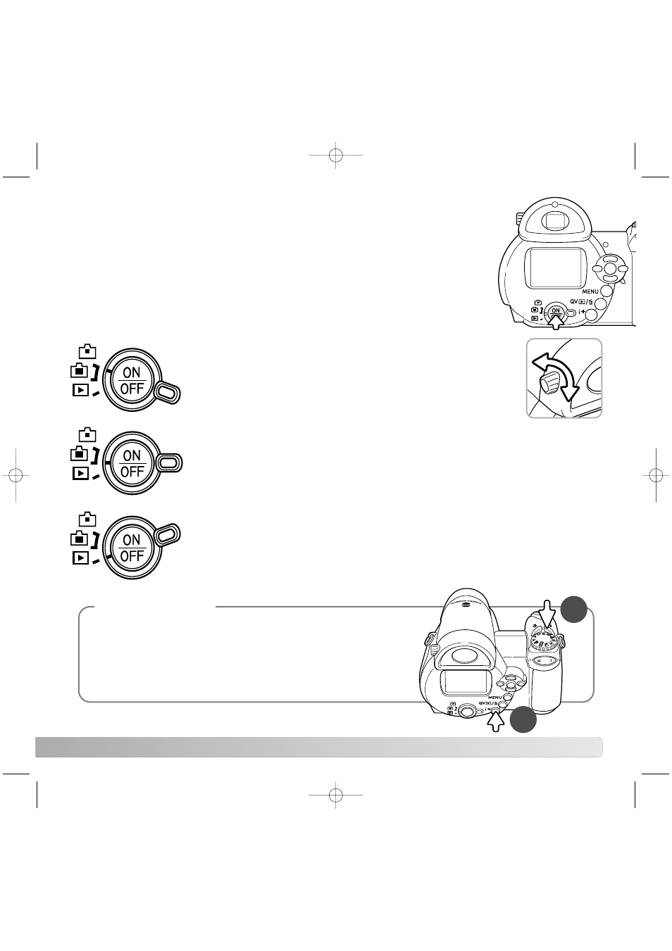 Turning on the camera and displays | Konica Minolta Z20 User Manual | Page 17 / 124