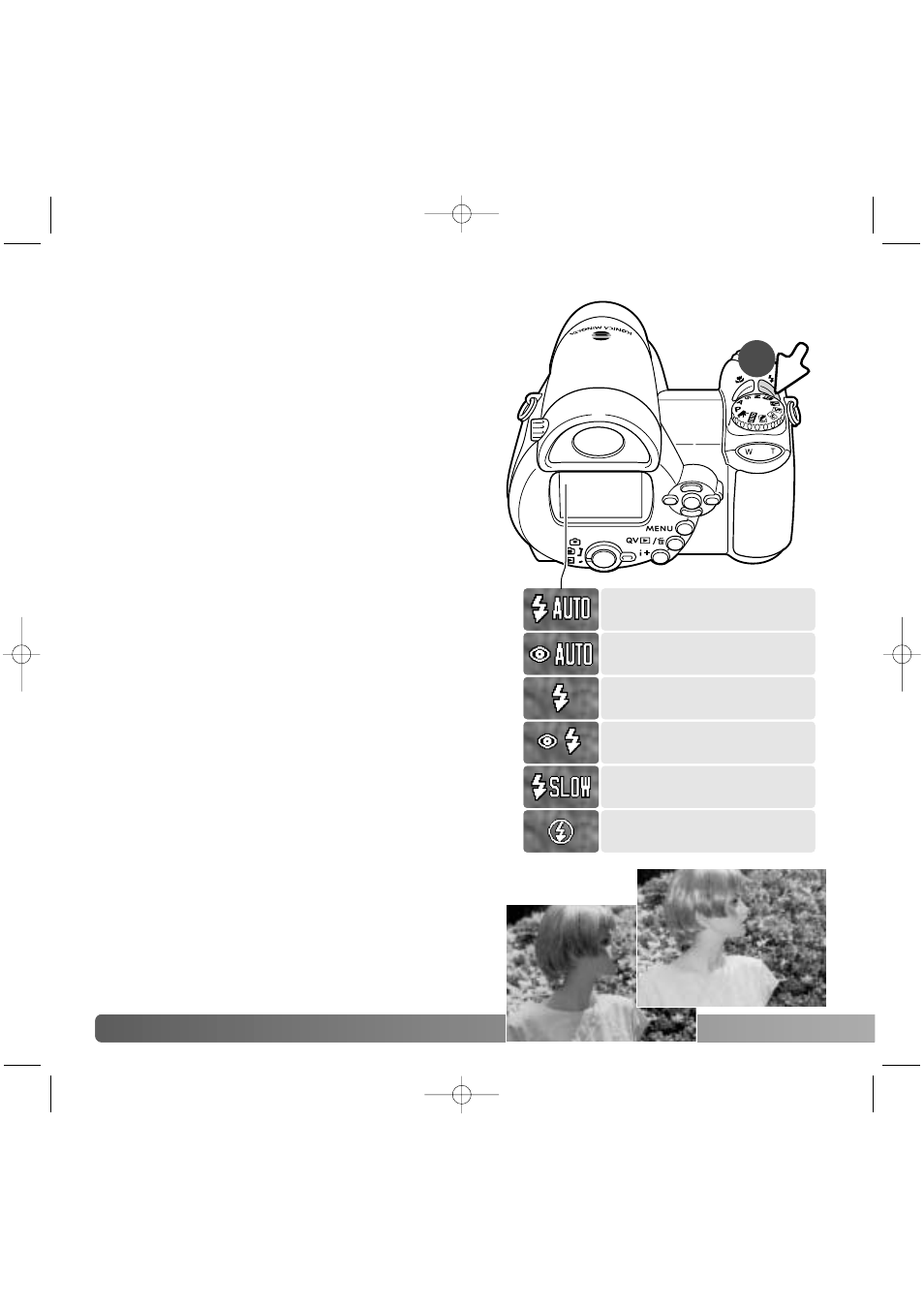 Flash modes | Konica Minolta Z20 User Manual | Page 26 / 124