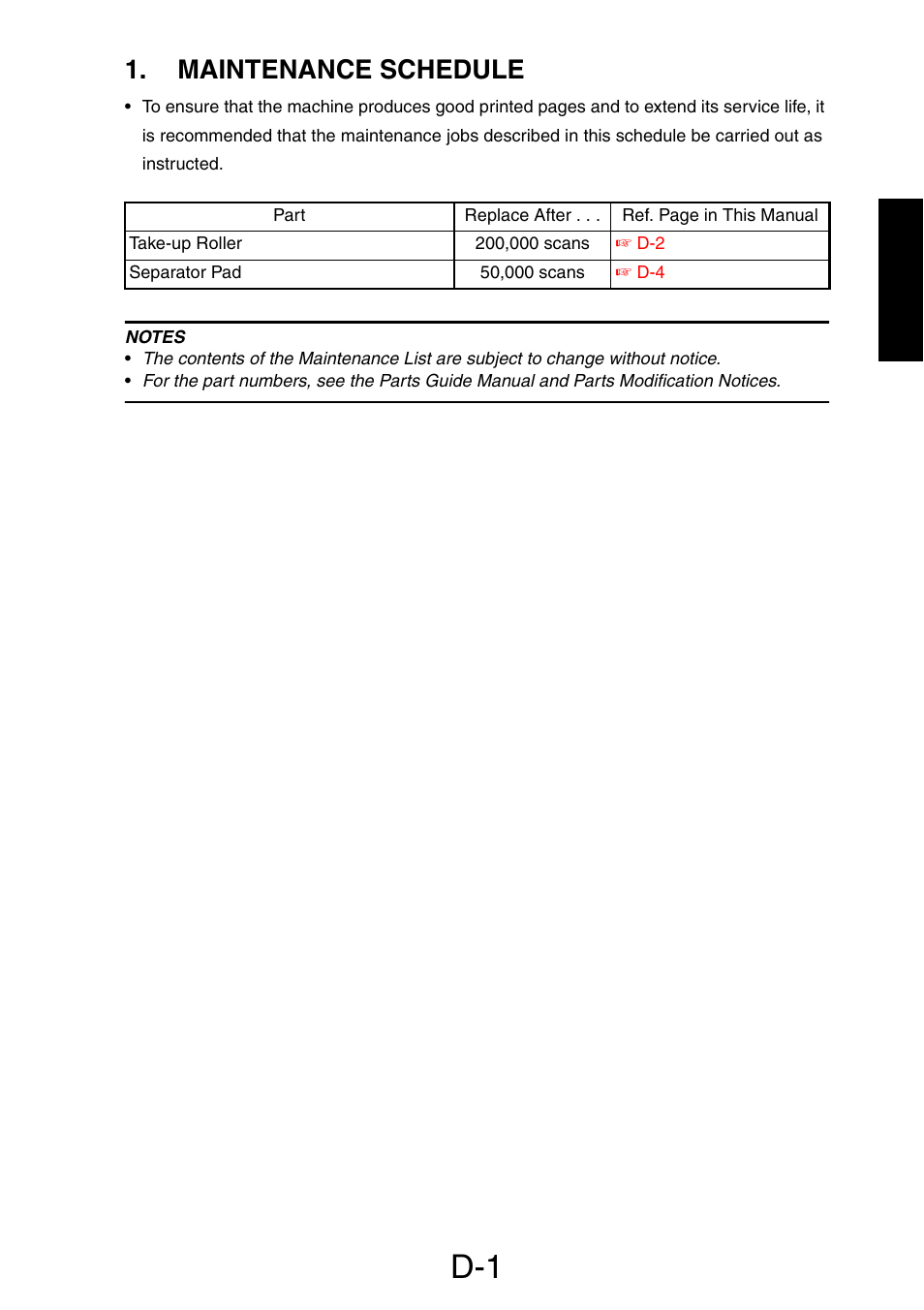 Maintenance schedule | Konica Minolta PagePro 1390 MF User Manual | Page 160 / 178