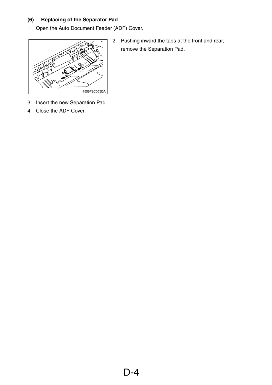 6) replacing of the separator pad | Konica Minolta PagePro 1390 MF User Manual | Page 163 / 178