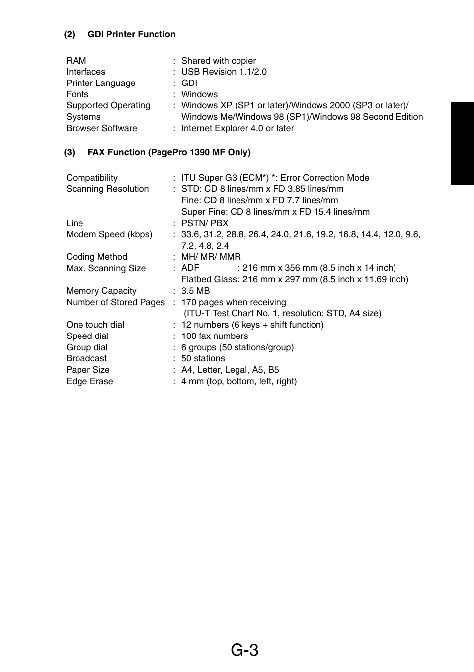 2) gdi printer function | Konica Minolta PagePro 1390 MF User Manual | Page 30 / 178