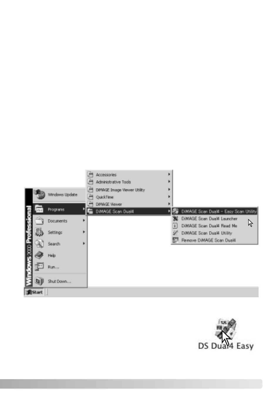 Easy scan utility, Launching the easy scan utility | Konica Minolta IV User Manual | Page 23 / 100