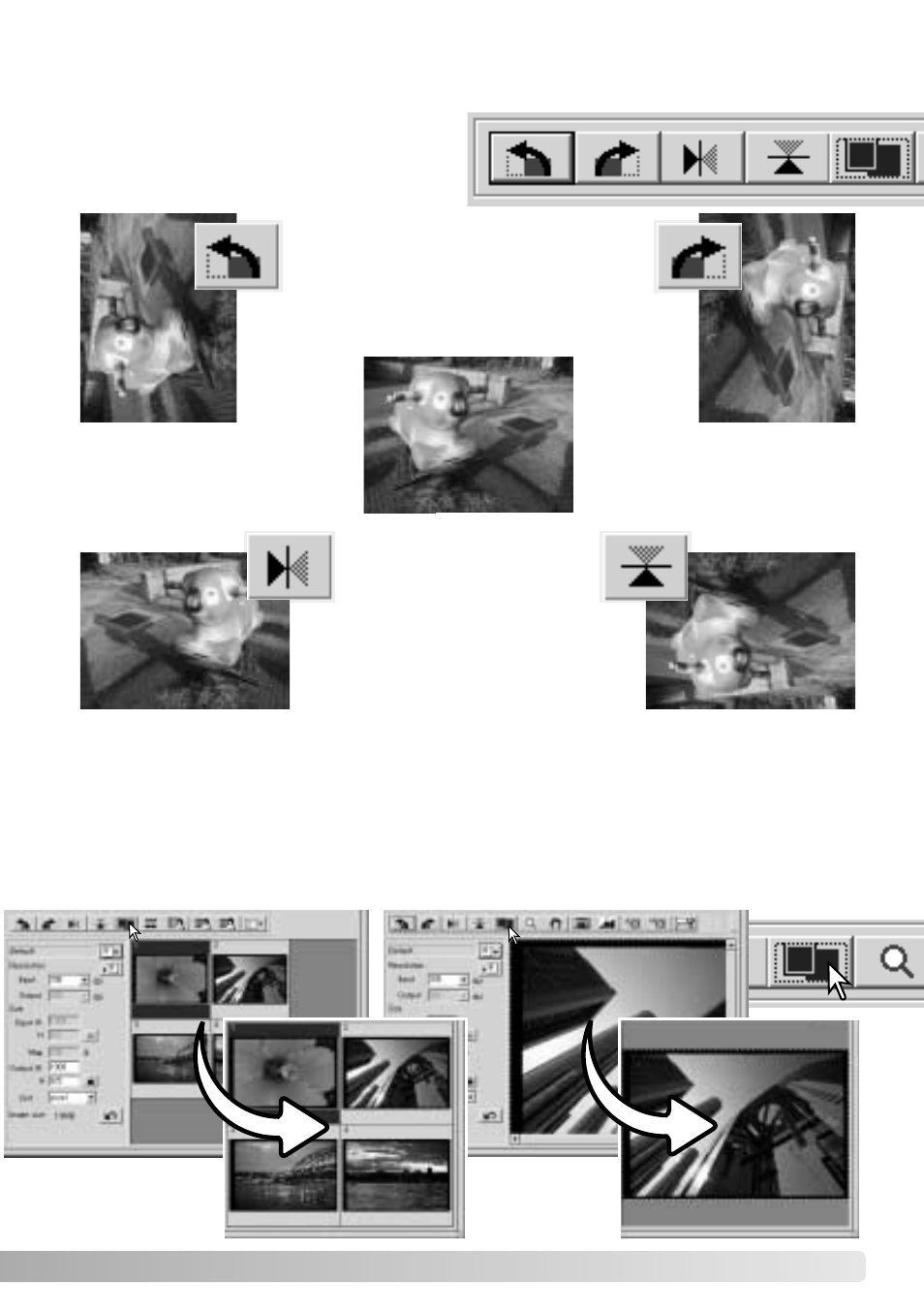 Flip and rotate images, Fit-to-window button | Konica Minolta IV User Manual | Page 31 / 100