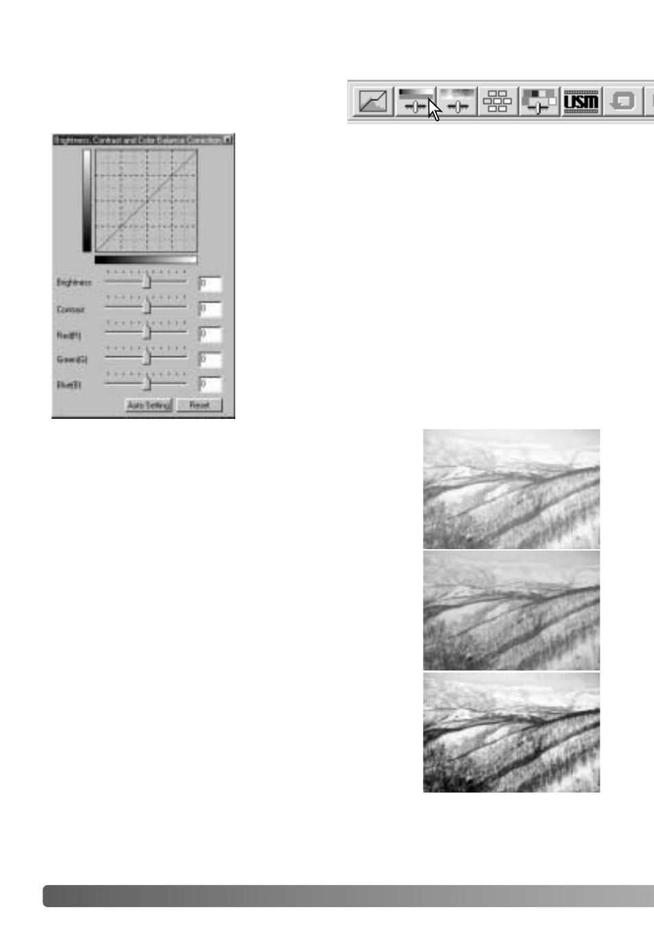 Brightness, contrast, and color balance palette | Konica Minolta IV User Manual | Page 40 / 100