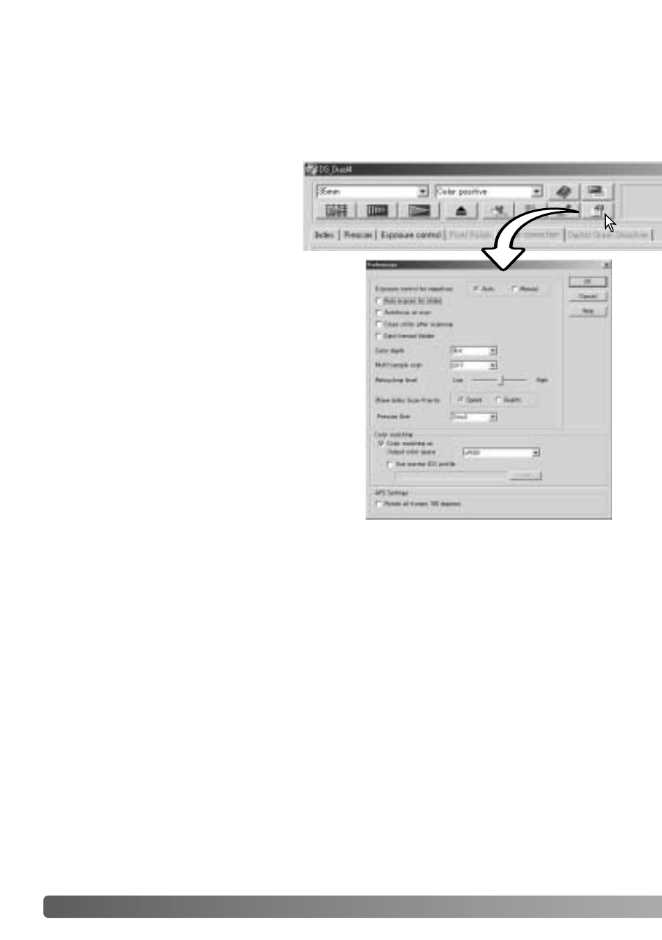 Advanced scanning, Setting scanner preferences | Konica Minolta IV User Manual | Page 44 / 100