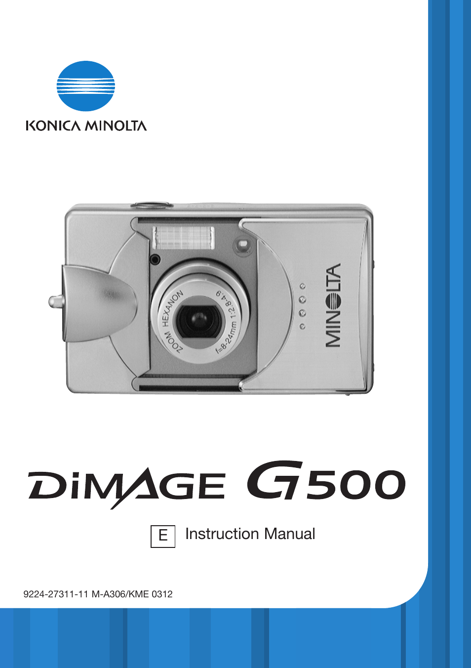 Konica Minolta DiMAGE G500 User Manual | 126 pages