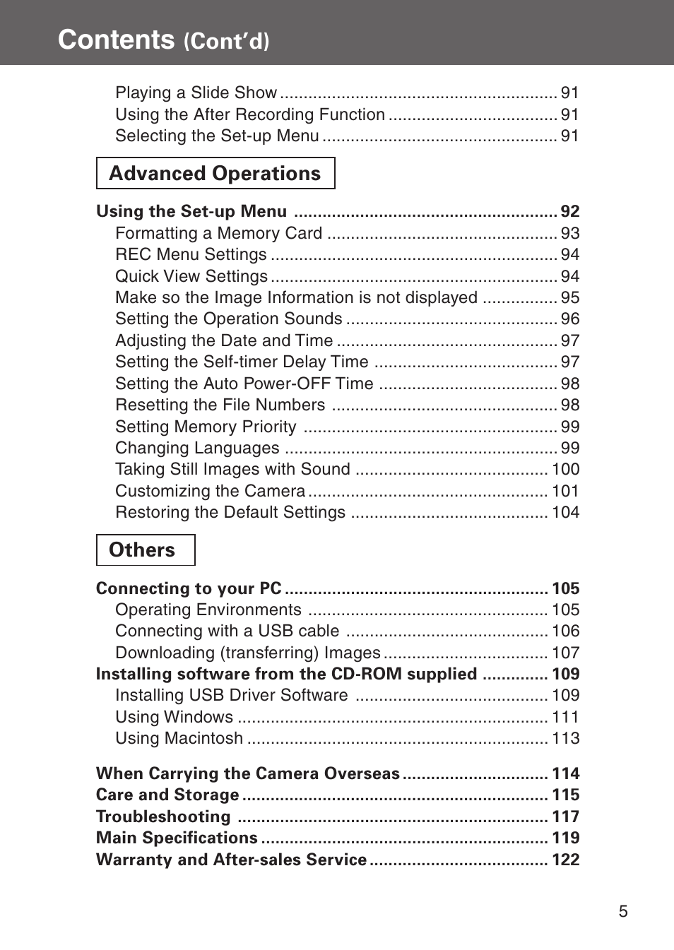 Konica Minolta Digital Revio KD-500Z User Manual | Page 5 / 125
