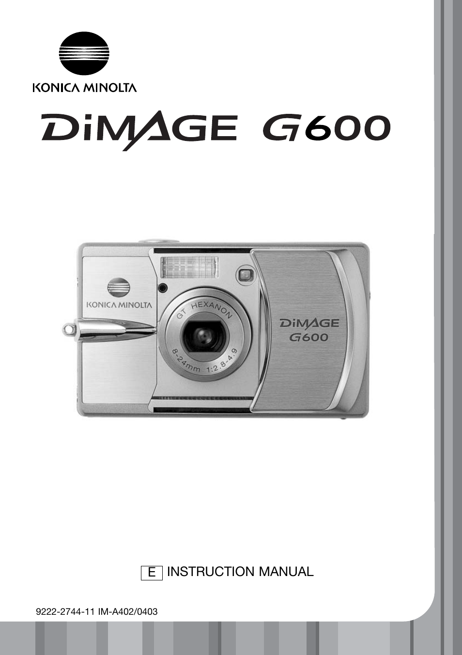 Konica Minolta G600 User Manual | 104 pages