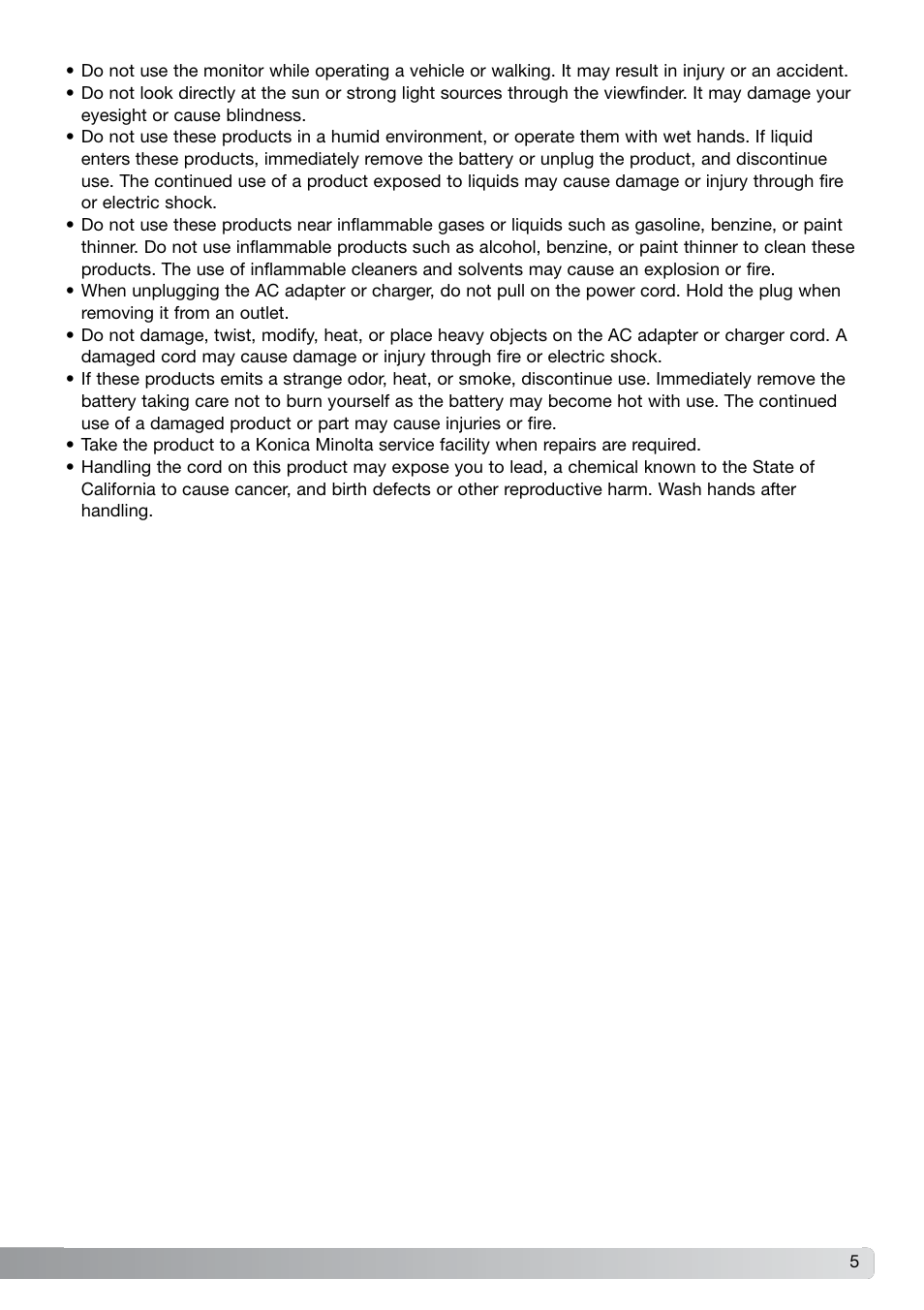 Konica Minolta G600 User Manual | Page 5 / 104